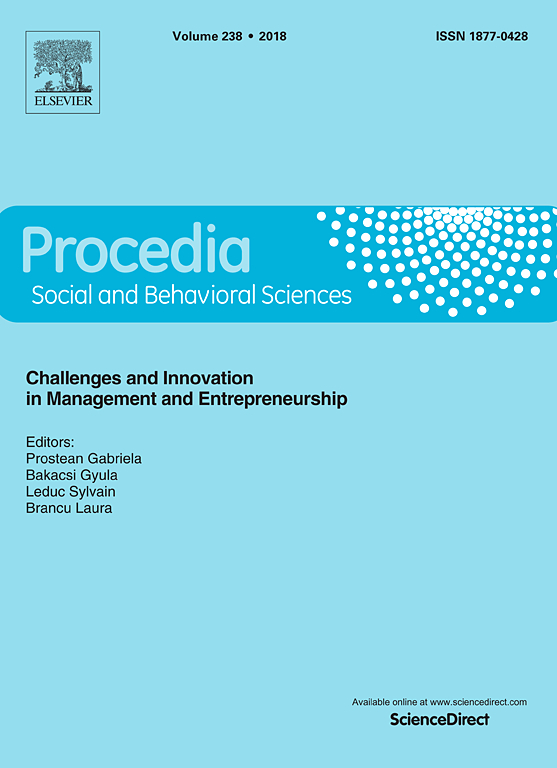 Go to journal home page - Procedia - Social and Behavioral Sciences